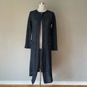 ~Flaw~ Mai Soli Long Line Navy Blue Made in USA Cardigan Size S